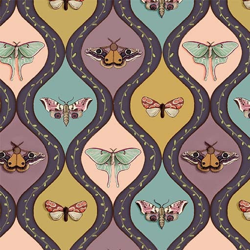 Michael Miller Moth Nest multi print quilting fabric