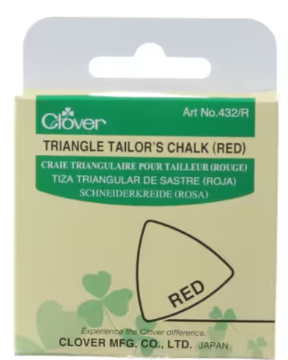 Clover red triangle tailor's chalk for fabric marking