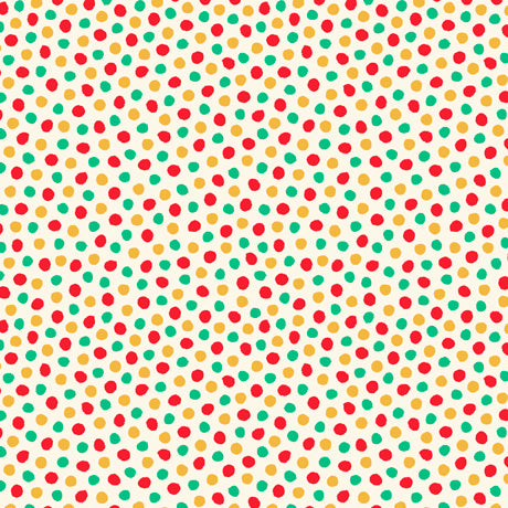Vroom Vroom Dots Cream novelty children's quilting fabric