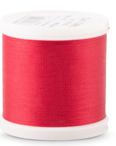 Spool of Madeira Polyneon 40wt machine embroidery thread in Rose, color 1986