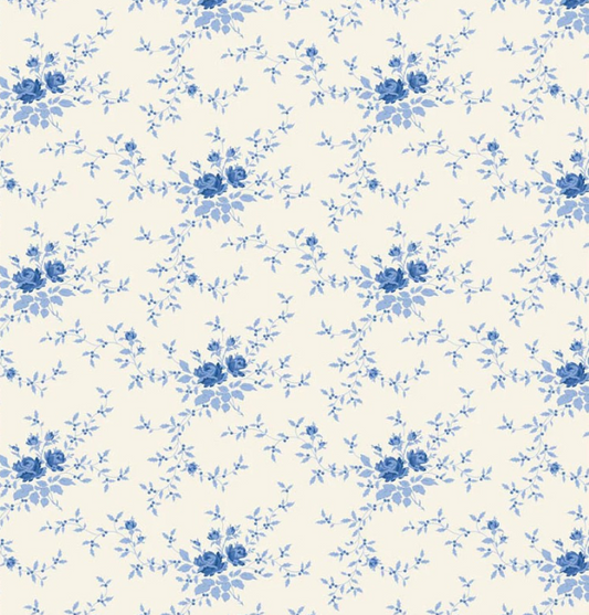 Tilda Something Blue Noel Blue quilting cotton fabric