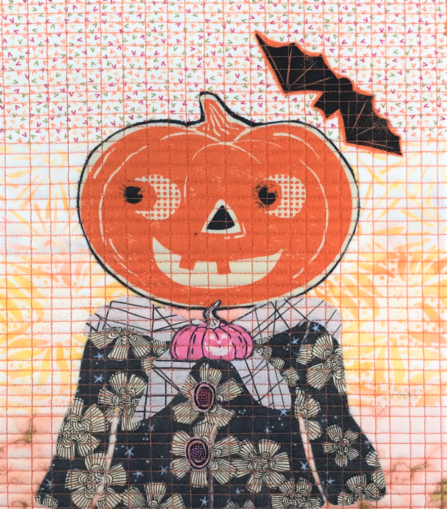 Mrs Pumpkin Head collage quilting kit