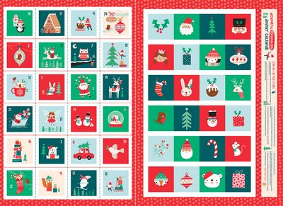 Dashwood Wonderful Christmas Time Advent Calendar panel 31 Christmas fabric