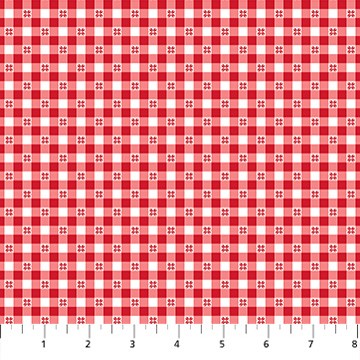 Northcott Barnyard Christmas 28806-24 red holiday novelty cotton