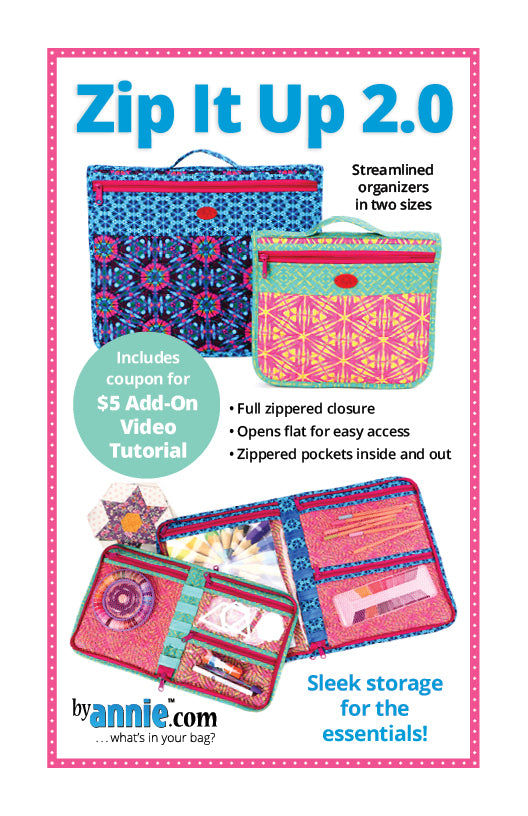 ByAnnie Zip It Up 2.0 zippered bag sewing pattern