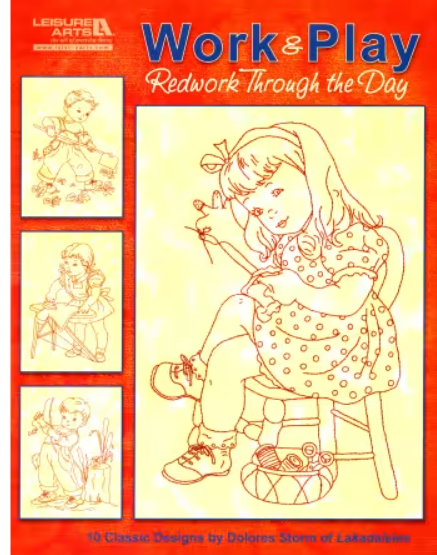 Work and Play Redwork Through the Day Embroidery Patterns