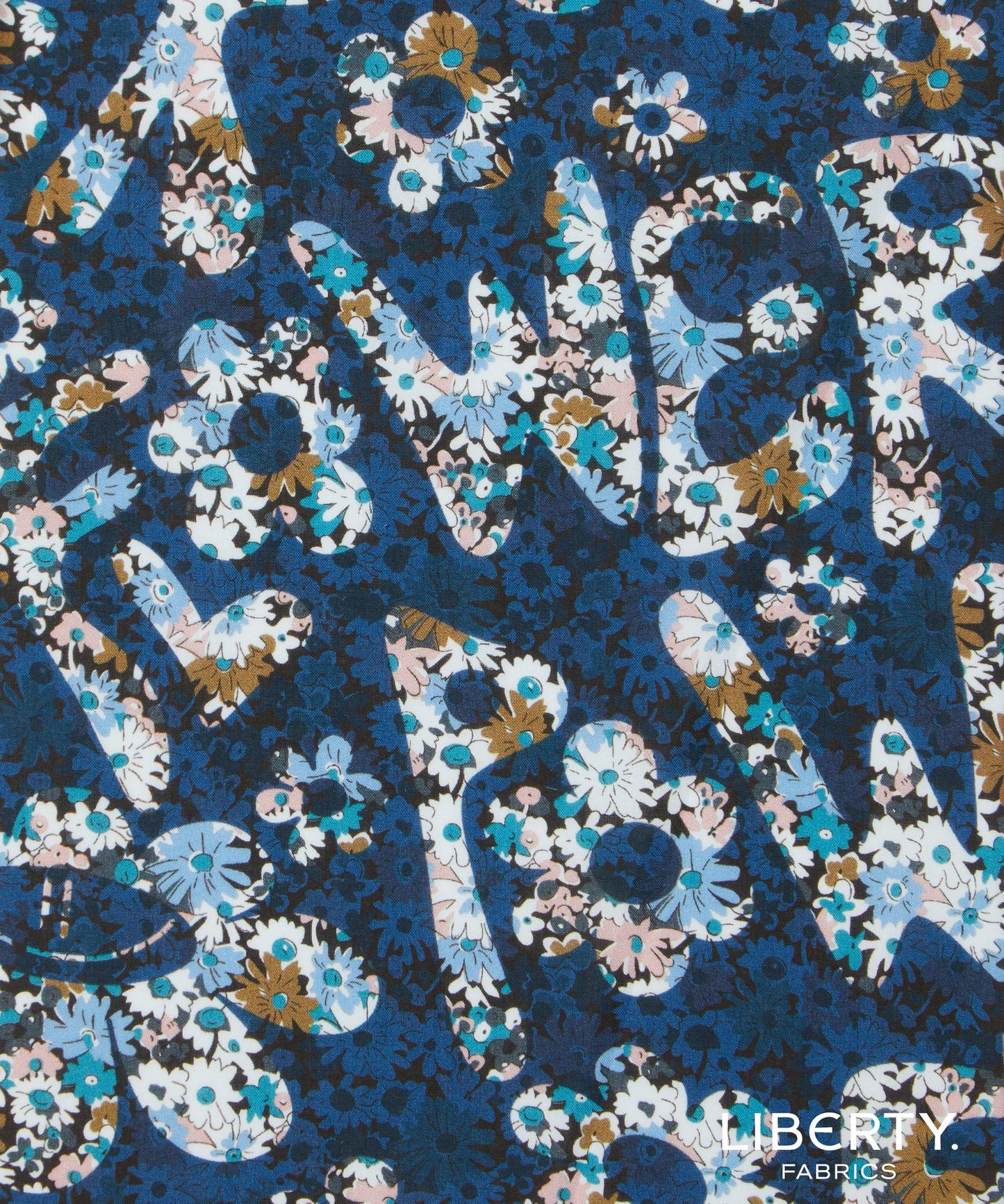 Liberty Flower Power B floral cotton lawn fabric