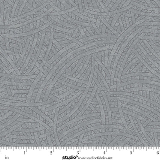 Studio E Tangled Slate Gray 8866-92 tonal blender cotton fabric