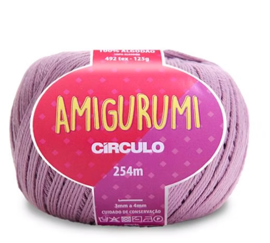 Ball of Circulo Amigurumi 100% cotton yarn in Malva