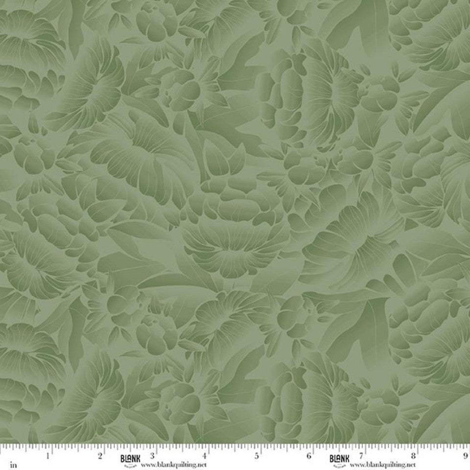 Blank Quilting Florique 118 inch Olive Green backing