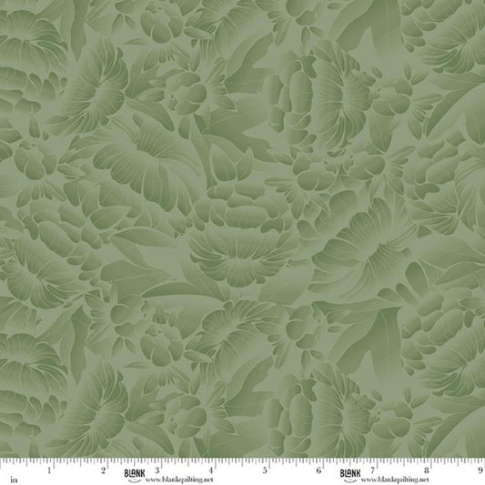 Blank Quilting Florique 118 inch Olive Green backing