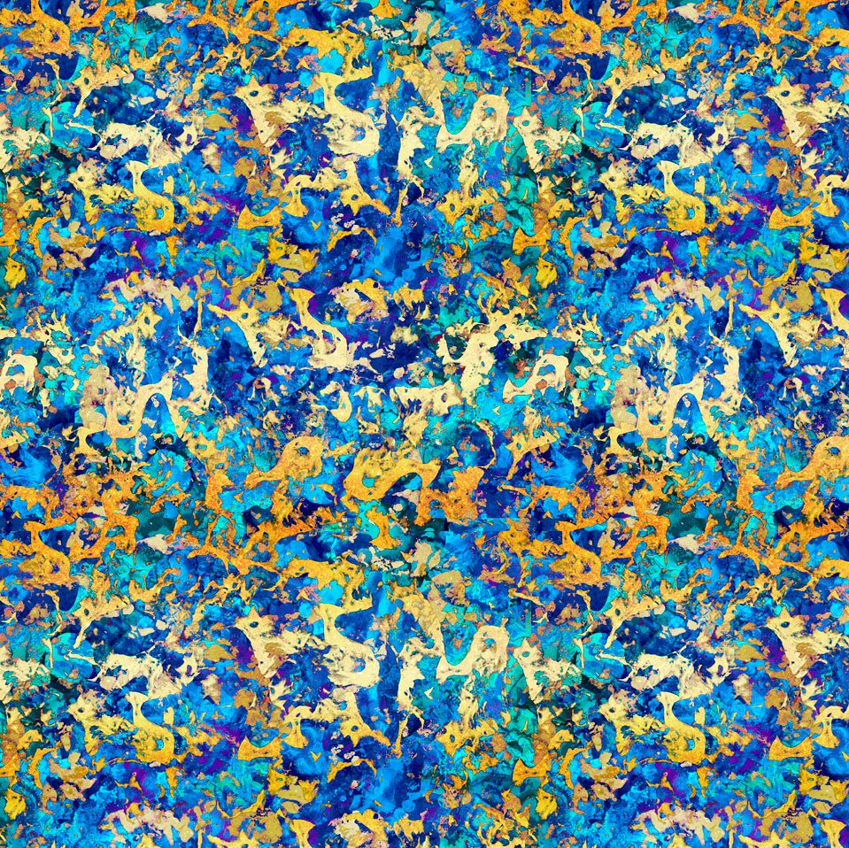 QT Pandora 27187-B Blue quilting cotton