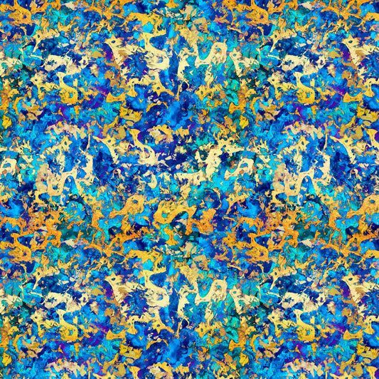QT Pandora 27187-B Blue quilting cotton