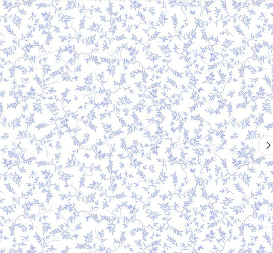 Windham China Blue Flowing Vine 54938-5 Soft Blue quilting cotton fabric