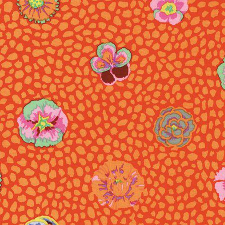 Kaffe Fassett Guinea Flower Apricot peach quilting fabric