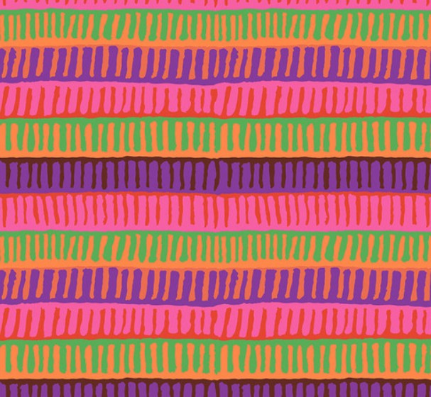 Kaffe Fassett Zipper Stripe Red quilting fabric