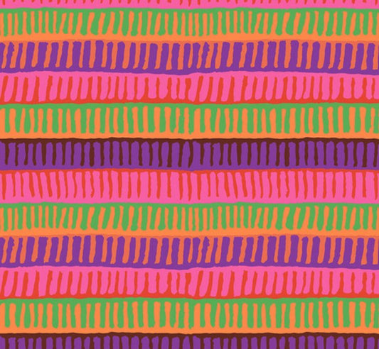 Kaffe Fassett Zipper Stripe Red quilting fabric