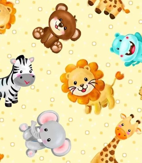 Oasis Tossed Animals 59-8561 quilting fabric