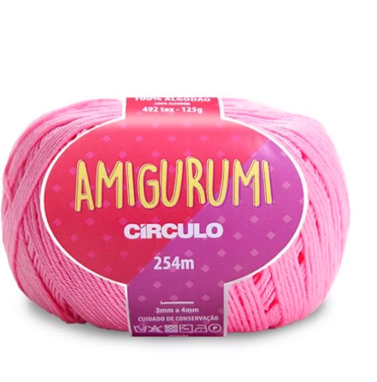 Ball of Circulo Amigurumi 100% cotton yarn in Bubble Gum