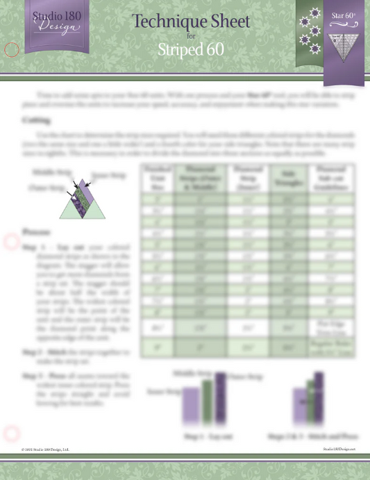 Deb Tucker's Studio 180 Design - Striped 60 Technique Sheet