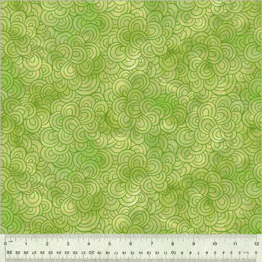 Wild Meadow Petal Pavers Lime Cotton quilting fabric floral collection