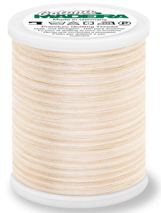 Madeira Cotona 50wt thread in Creme Brulee #520