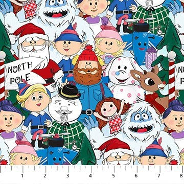 Northcott - Rudolph The Red-Nosed Reindeer - Characters Multi RD1000-10