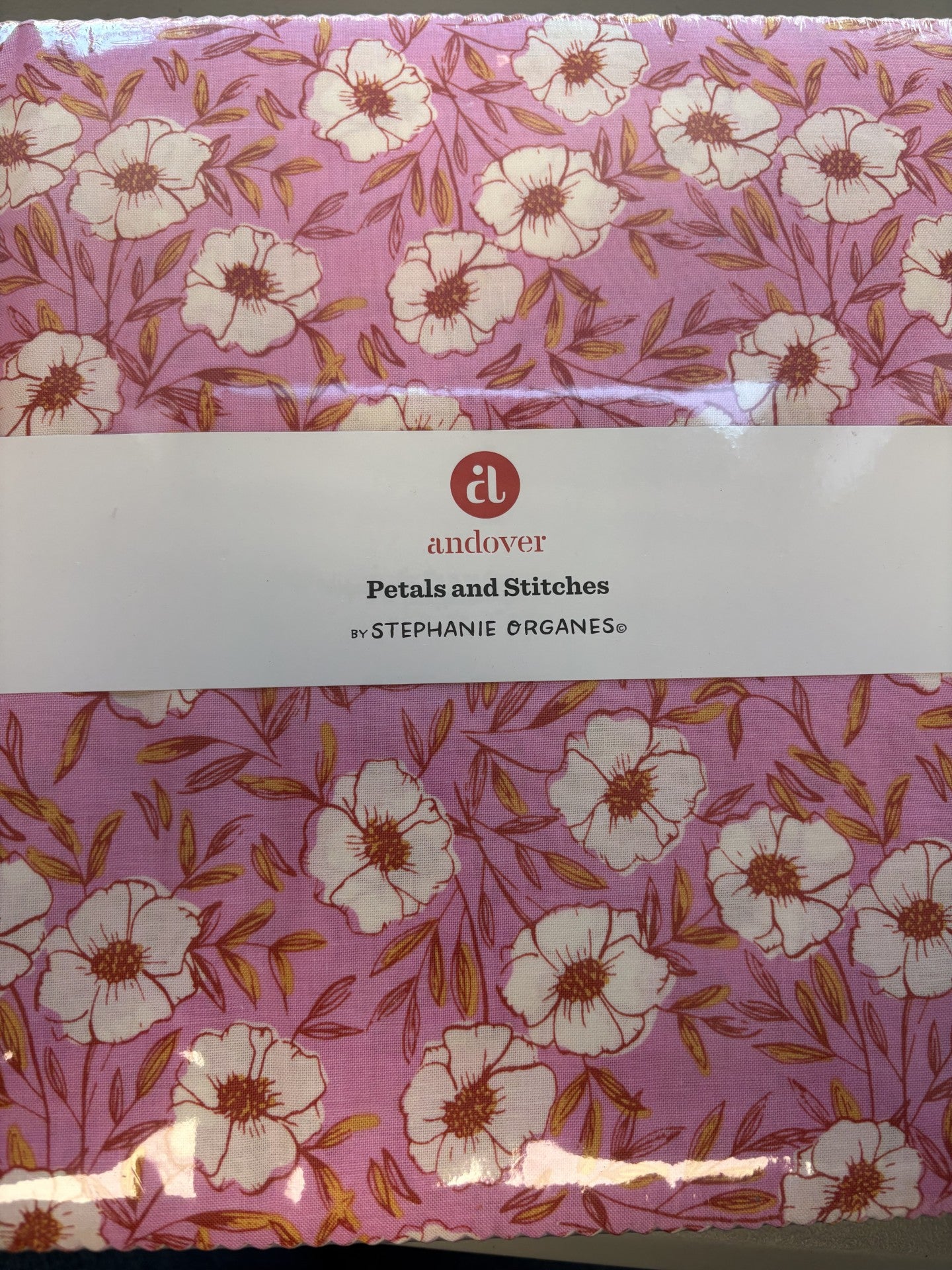 Andover Petals and Stitches layer cake precut 10-inch squares