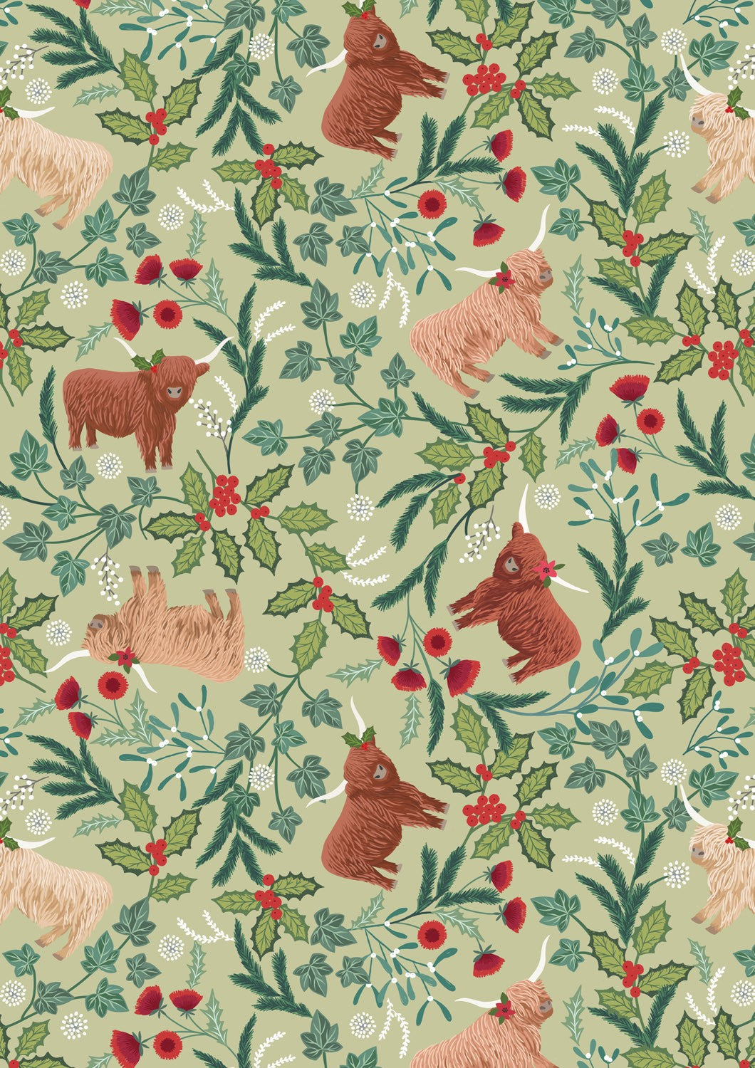 Lewis and Irene - Celtic Christmas - Highlands on festive sage - C130B
