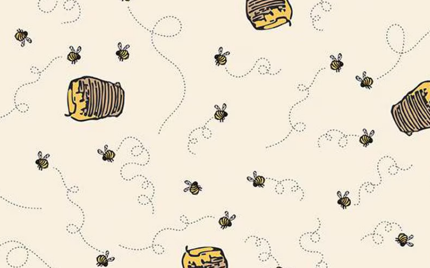 Riley Blake Winnie the Pooh Bees Cream quilting cotton fabric