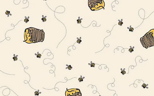 Riley Blake Winnie the Pooh Bees Cream quilting cotton fabric