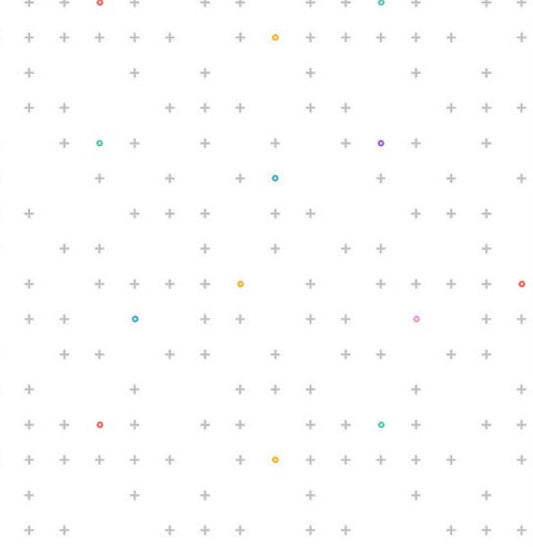 Blank Lower the Volume Crosses and Os 1955-01 White quilting fabric