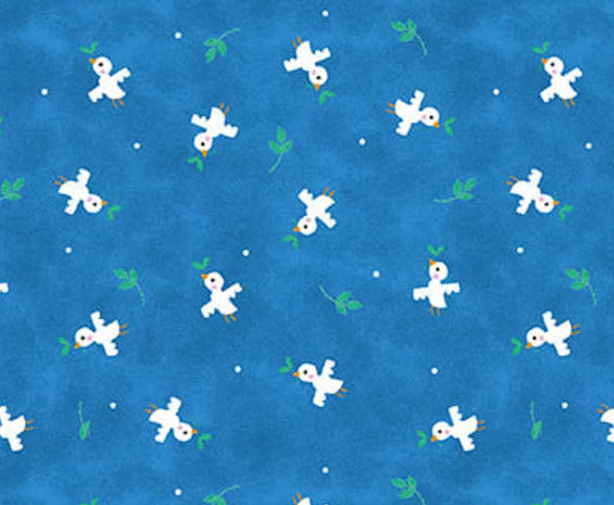 Blank - Noah and Friends - 4582-77 Cobalt Fabric