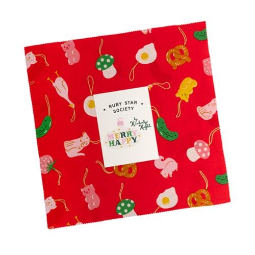 Moda Ruby Star Merry Happy Kimberly Kight layer cake 10 inch squares precut