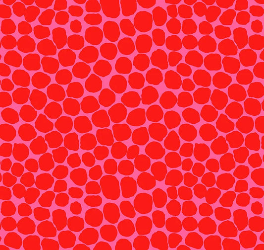 Kaffe Fassett Jumble Ruby Red quilting cotton