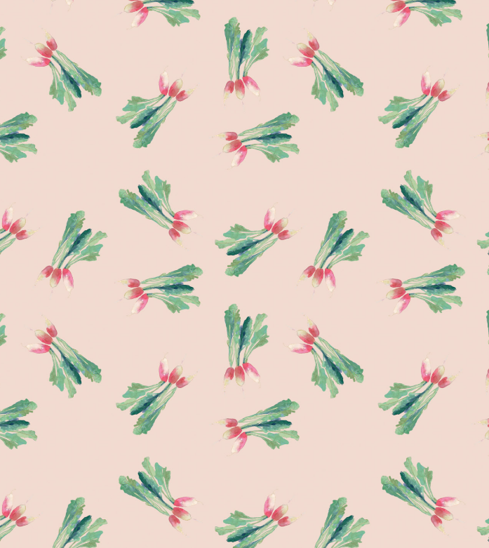 Lewis and Irene Vegetable Patch Radish red BG082 by Bluebellgray