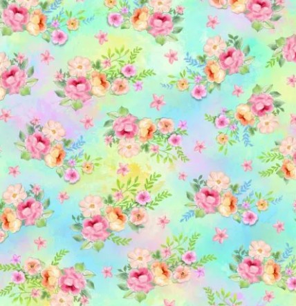 Oasis Unicorn Floral 59-5721 quilting fabric