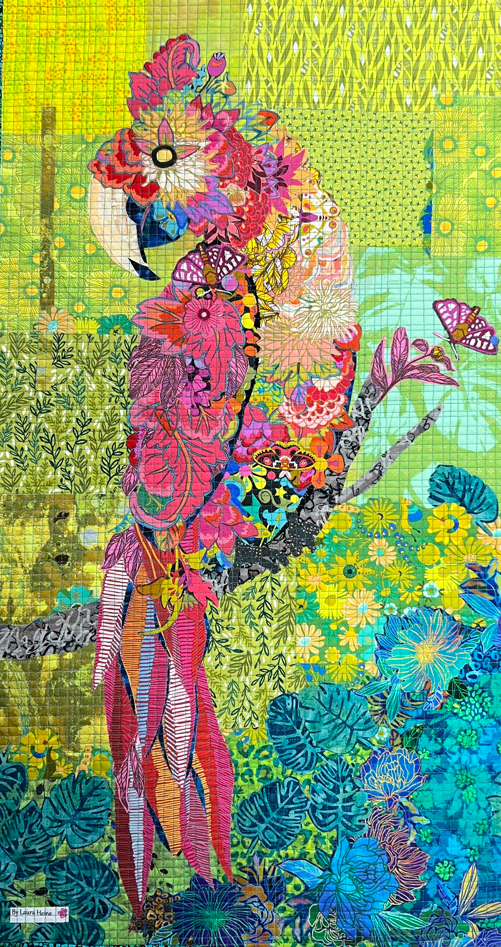 Pippin Parrot Collage Quilt Pattern by Laura Heine