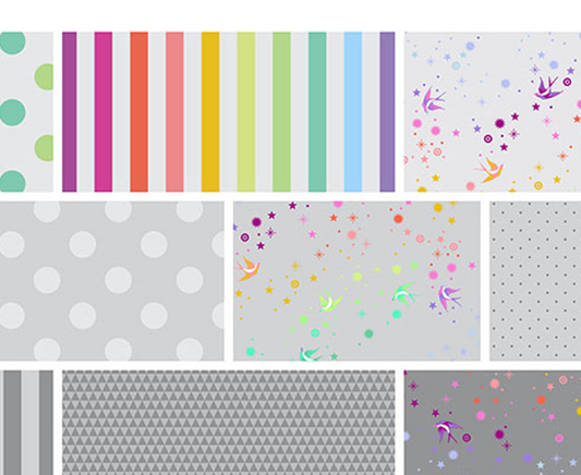 Tula Pink-True Colors - Design Roll Gray