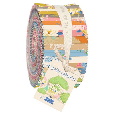 Tilda Sunday Brunch fabric roll 2.5 inch strips 40 pieces precut