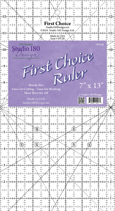Studio 180 Design First Choice Ruler 7x13 precision quilting ruler by Deb Tucker