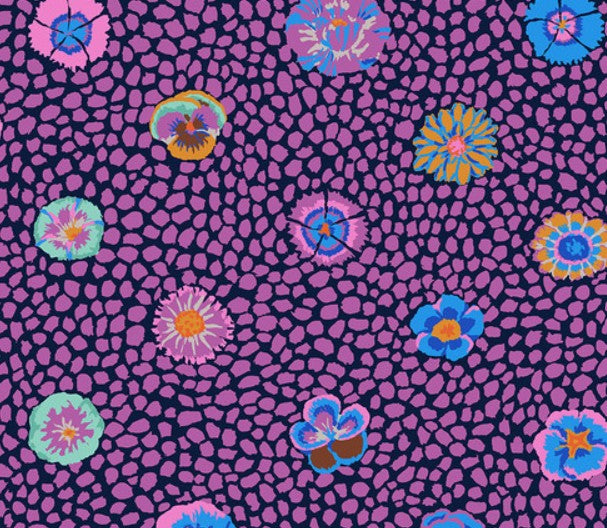 Kaffe Fassett Guinea Flower Purple quilting fabric