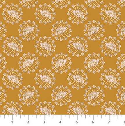 Anna Maria Textiles Cozy Christmas AMT163-55V honey holiday quilting cotton