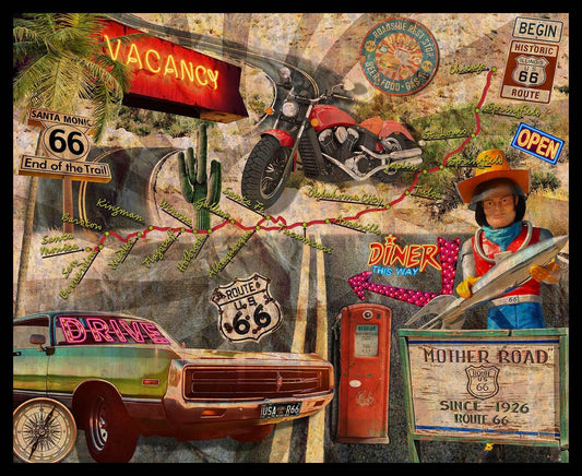 Blank Historic Highway Route 66 Panel 4483P-95 grey novelty panel