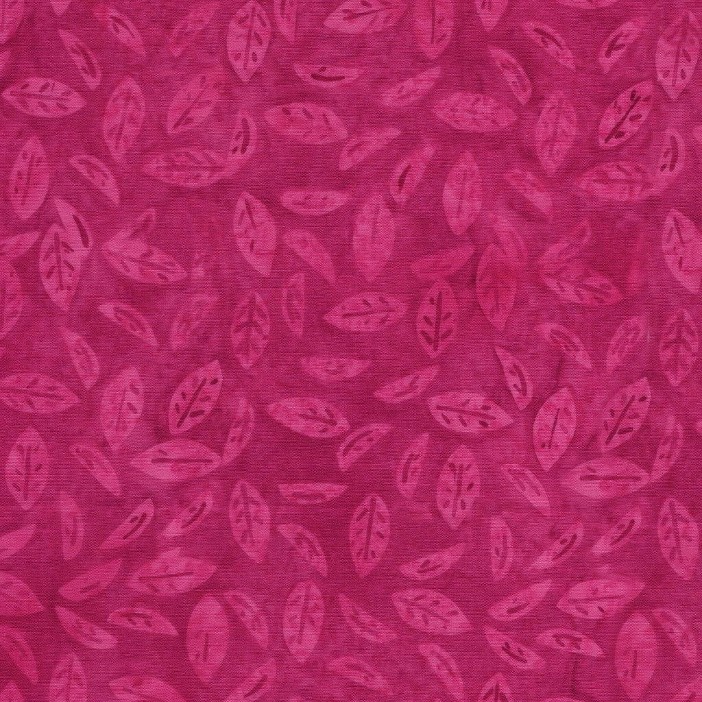 Lumin Fabrics - Kate Colleran - Spring Fling - Leaves - Pink Valentino