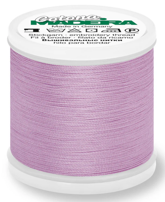 Madeira Cotona 30wt cotton thread spool in Lavender #642