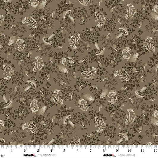 Studio E Ashdown Forest 8410-39 Mushroom neutral quilting cotton