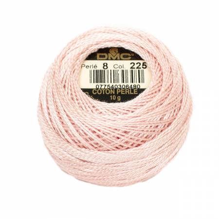 DMC Pearl Cotton Balls, Size 8, Ultra Very Light Shell Pink