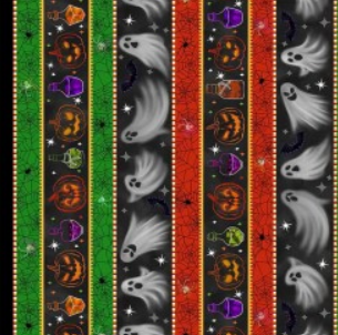 Michael Miller - Boo Town - Ghostly Stripe - DCX12725-MULT-D