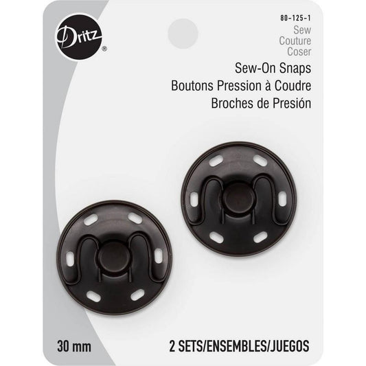 Dritz 30mm Large Sew-On Snaps sets